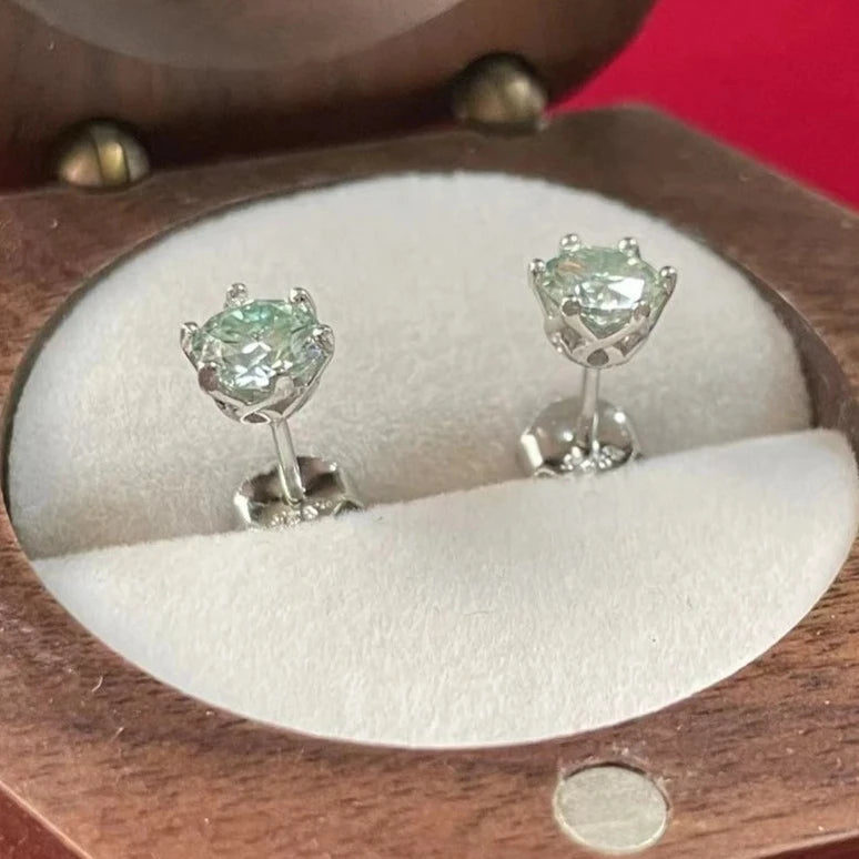 Moissanite Stud Earrings - Island Of Jewels