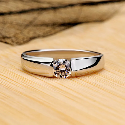 Ring with round Zirconia Crystal! - Island Of Jewels