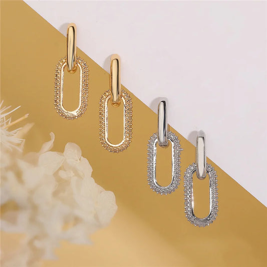 Double Loop Drop Earrings - Island Of Jewels